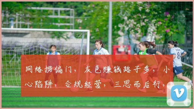 网络捞偏门，灰色赚钱路子多，小心陷阱，合规经营，三思而后行，谨慎选择。